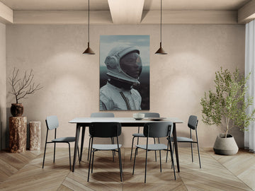 Giclee Art Print Black Astronaut- on Lucasgift