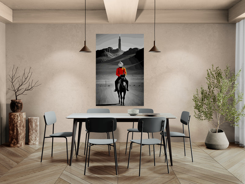 Metal Print Orange Cowboy- on Lucasgift