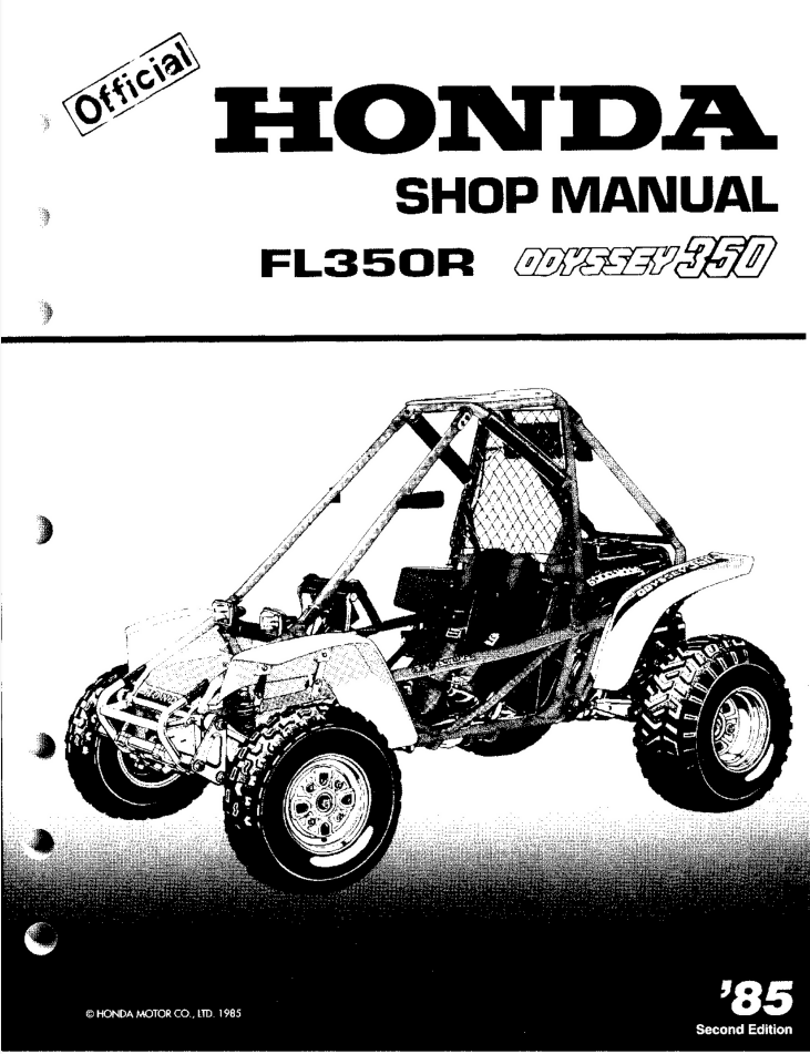 1985 Honda FL350R Odyssey 350 Factory Repair Service Manual