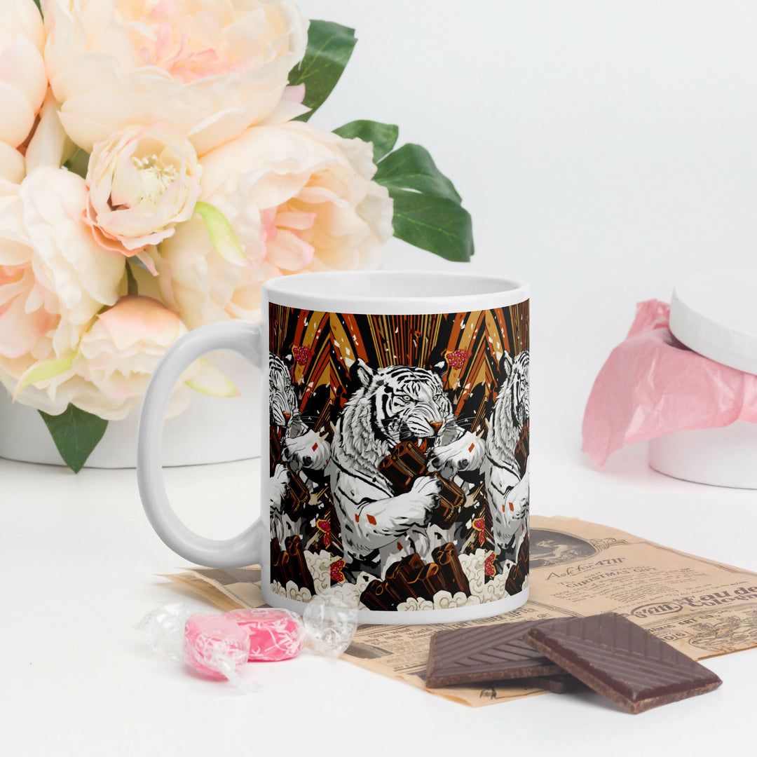 White Tiger Agung – Bold 11oz Ceramic Mug- on Lucasgift