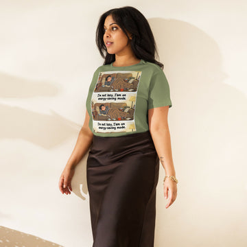Energy-Saving Mode High-Waisted Tee- on Lucasgift