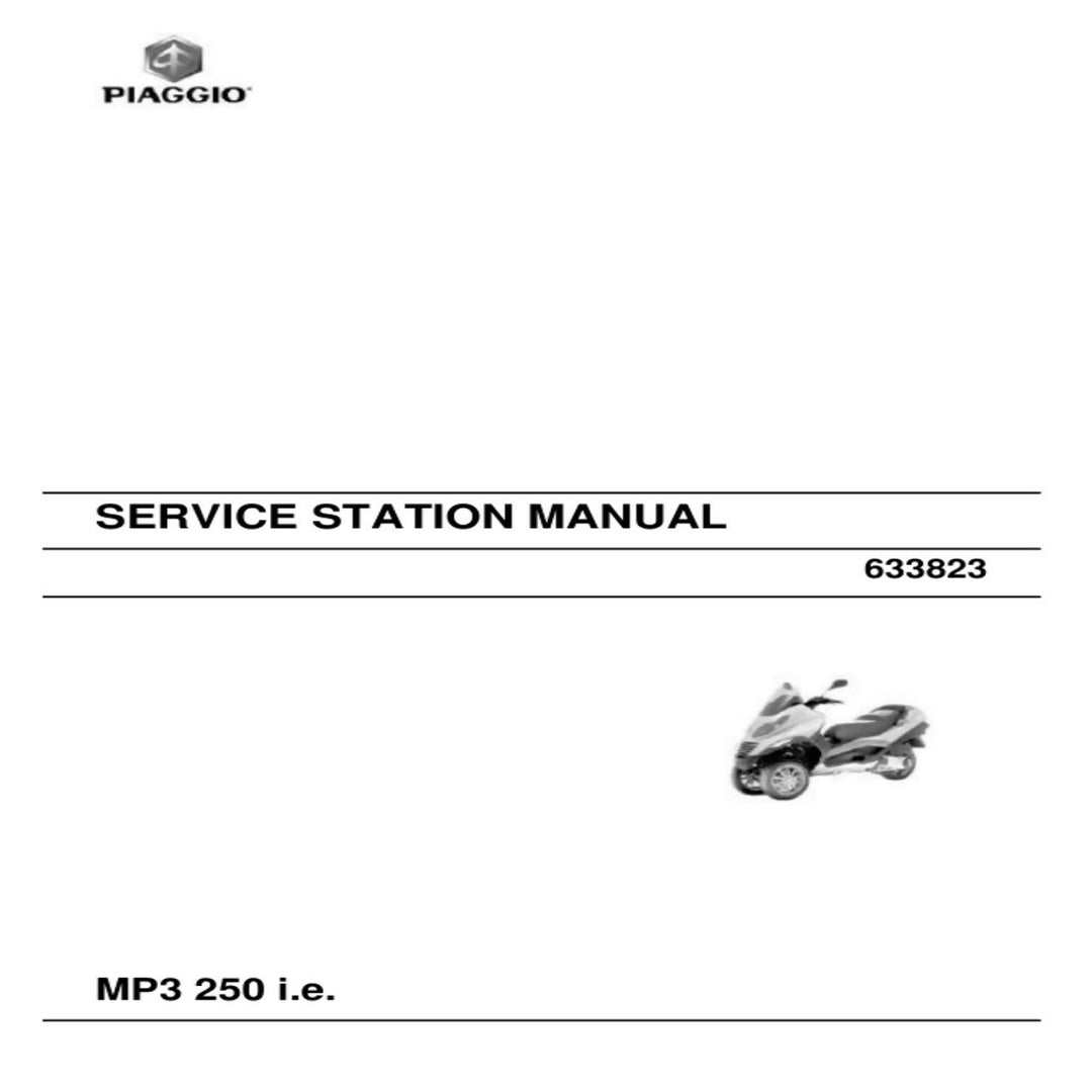 PIAGGIO service station MP3 250 i.e WORKSHOP REPAIR Manual- on Lucasgift