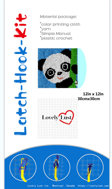 Children's Rug Making Latch Hooking Kit (30x30cm) | Palm Tree- on Lucasgift