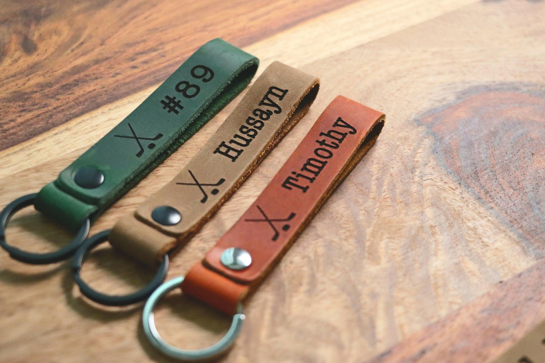 SLIM Hockey Keychain, Personalized Waterproof Sports Keychain, Team Gifts, Hockey Gift- on Lucasgift
