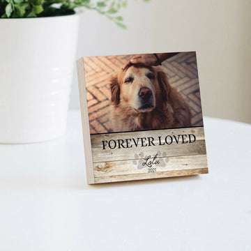 Personalized Pet Memorial Printed - Wood Photo Block - Dog Loss Gift - Dog Memorial Gift - Pet Loss Gift Dog - Pet Memorial Gift- on Lucasgift
