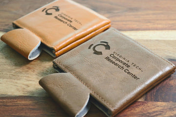 BUSINESS LOGO Leather Koozies, Custom Koozies- on Lucasgift