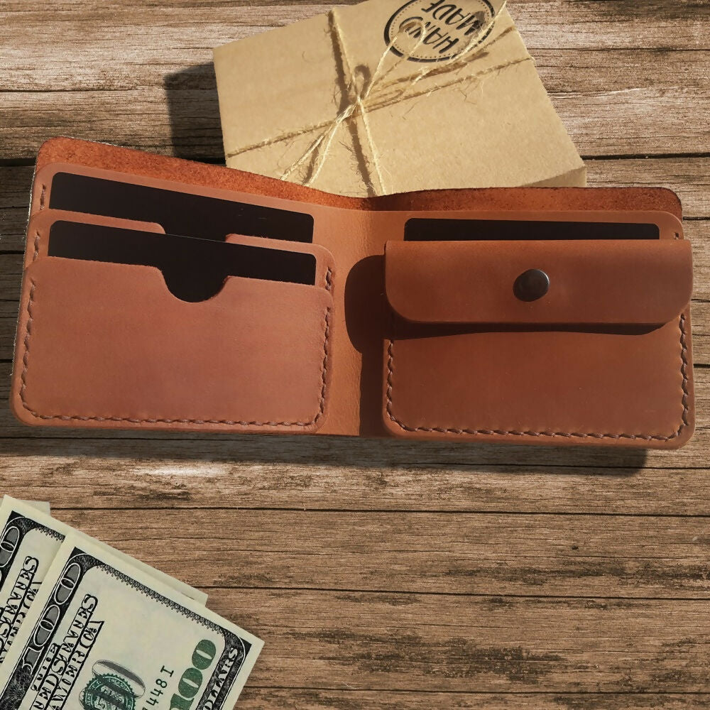 Catholic Religious Gifts Personalized Wallet Christian Gifts Engraved Leather Wallet for Men, Custom Slim Bifold Front Pocket Wallet,- on Lucasgift