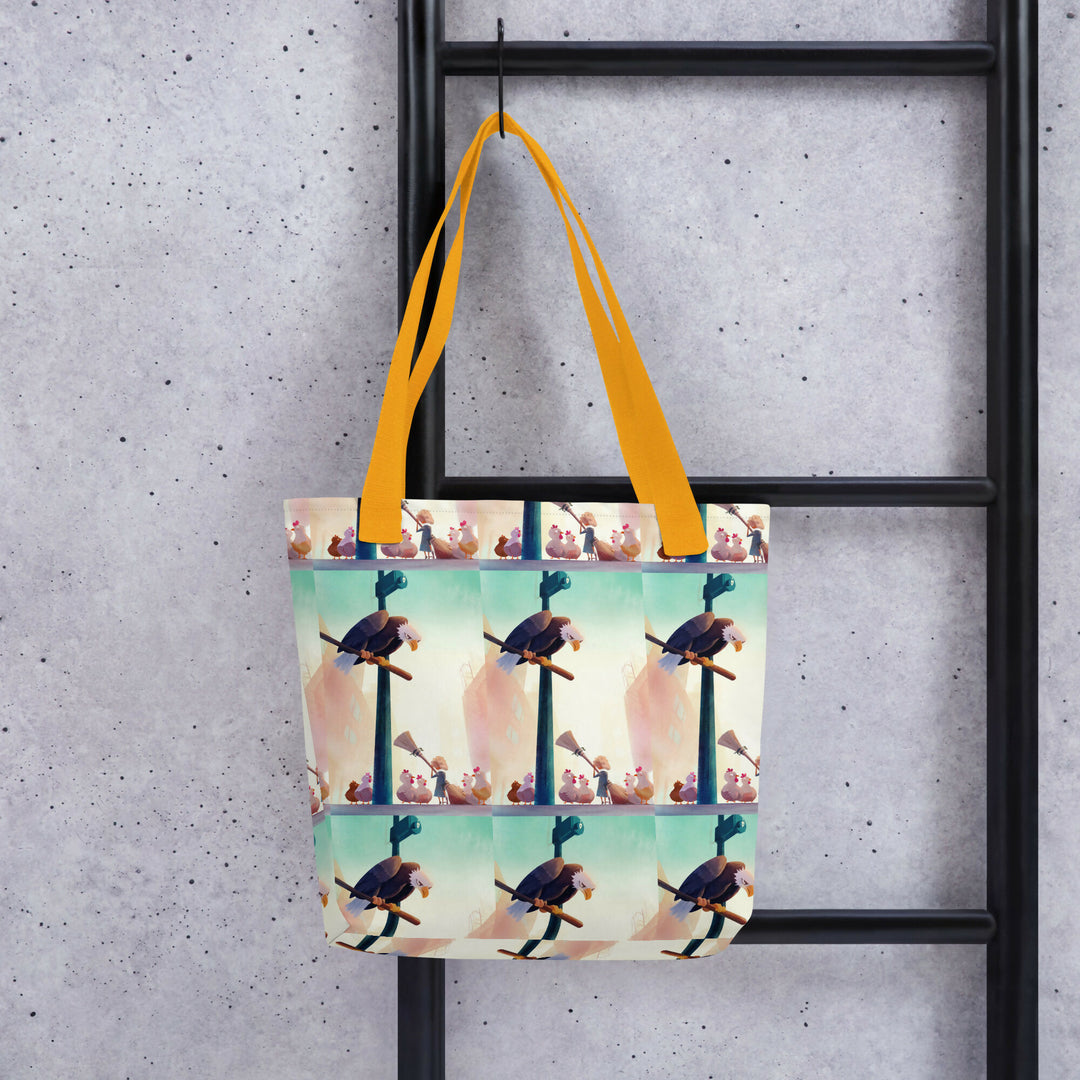 City Morning with an Eagle – Stylish Tote Bag- on Lucasgift