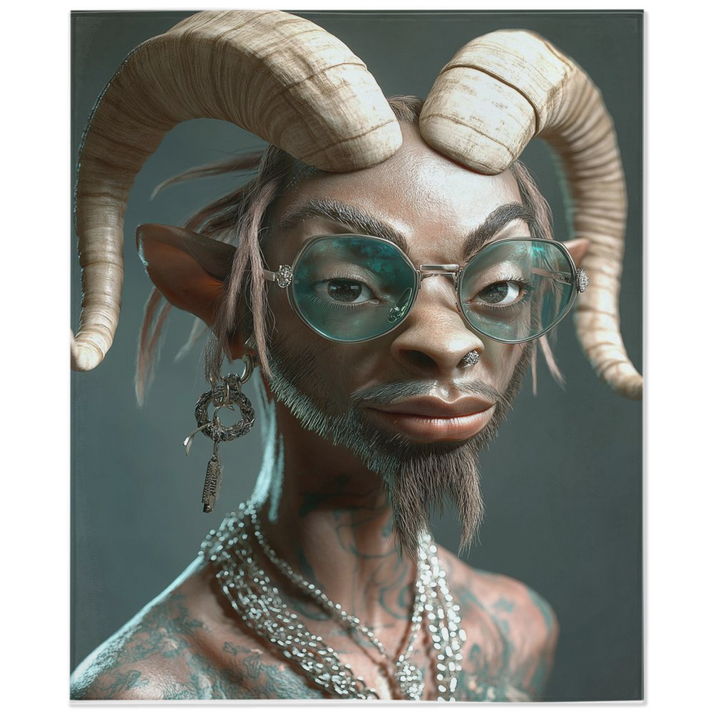 Horned Hipster-50x60 inch-Single Sided on Lucasgift