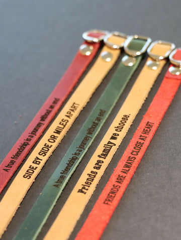 Friendship Bracelet for Women- Engrave Leather - Best friend Gift Jewelry, Gift for friend, Bestie, BFF, Geschenk Freundin, Birthday Gift for Her- on Lucasgift
