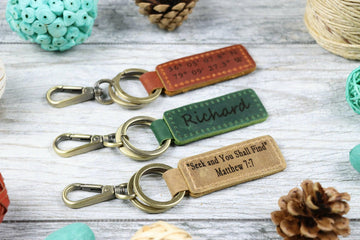 15 pcs+ Blank Leather Keychains in Bulk, Wholesale , Real Leather, Same Day Shipping, Free Shipping US- on Lucasgift