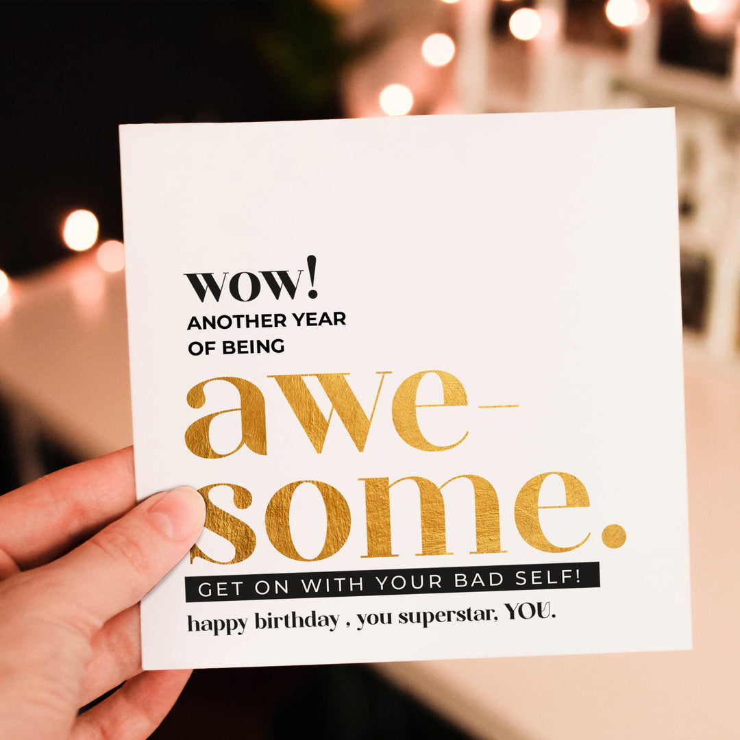 Bulk Birthday Cards – Gold Inspirational Message for Clients, Friends & Parties- on Lucasgift