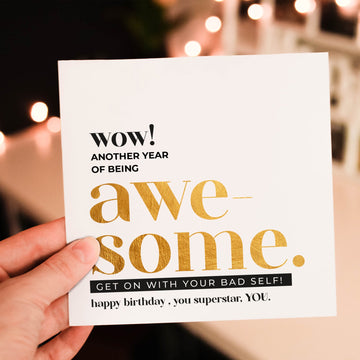 Bulk Birthday Cards – Gold Inspirational Message for Clients, Friends & Parties- on Lucasgift