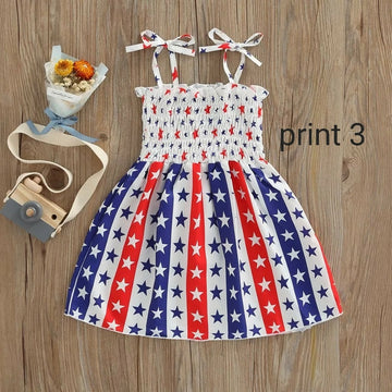 Girl Patriotic July 4th Dress-Print 3-18-24M on Lucasgift