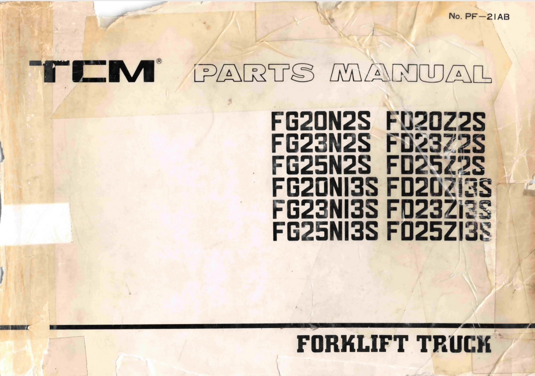 TCM FCG25N6 FORKLIFT PARTS MANUAL- on Lucasgift
