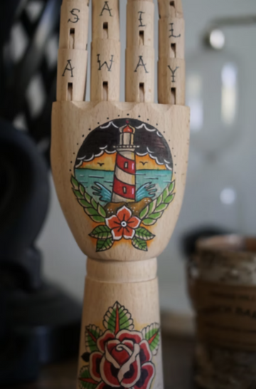 LIGHTHOUSE SUNSET WOODEN HAND- on Lucasgift