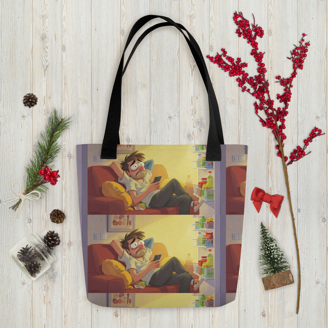 Soft Evenings, Quiet Loops – Cozy Humor Tote- on Lucasgift