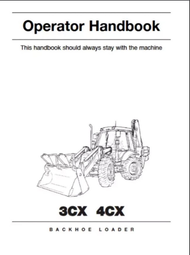 JCB 3CX 4CX BACKHOE LOADER Operators Manual 9801-5350- on Lucasgift