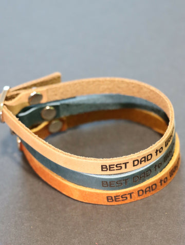 Personalized Dad Bracelet, First Father's Day Gift, Gifts For Dad From Daughter, Birthday Gifts For Dad, Dad Gift From Son, Gift From Baby- on Lucasgift