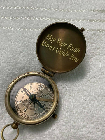 Working Compass - Engraved Nautical Compass - Personalized Gift Compass - Anniversary Compass Gift - Groomsmen Gift - Confirmation Gift- on Lucasgift