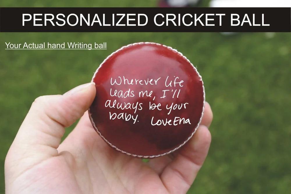 Personalized Cricket Leather Ball, Two Heart Engraved Design Cricket Leather Ball, Cricket Gift, Birthday Gift, Leather Engraved Ball- on Lucasgift