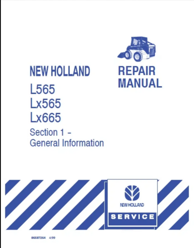 NEW HOLLAND LX665 SKID STEER LOADER MANUAL SERVICE REPAIR SHOP- on Lucasgift