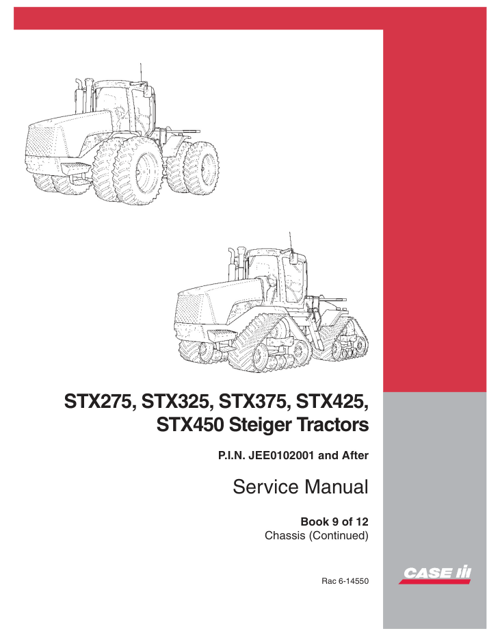 CASE IH STX275 STX325 STX450 SERVICE ENGINE REPAIR MANUAL- on Lucasgift