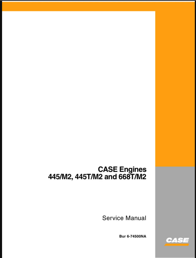 CASE 445M2 445TM2 668TM2 SKID STEER ENGINE SERVICE REPAIR MANUAL- on Lucasgift