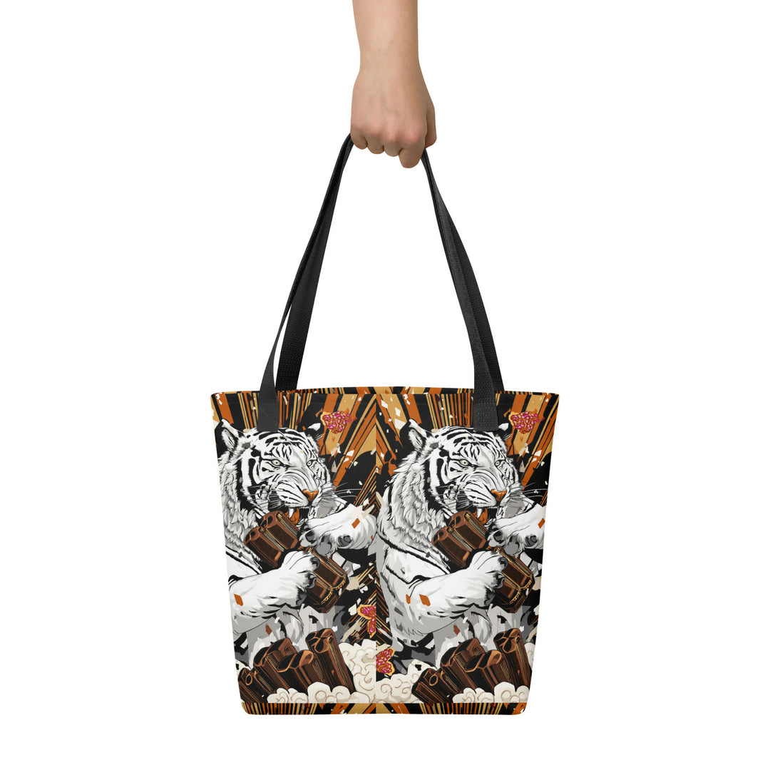 White Tiger Agung – Vibrant Tote Bag- on Lucasgift