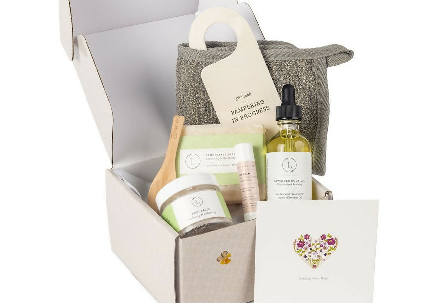 70 Years Loved - 70th Personalized Self care gift box, Natural skincare gift set- on Lucasgift