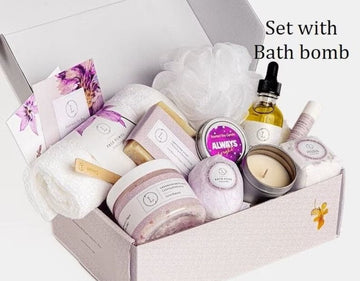 Bath Bomb and Shower Steamer Lizush All Natural Lavender Gift Box with - bath & body products- on Lucasgift