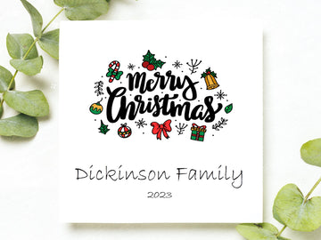Merry Christmas Card, CHRISTMAS Gift BAG TAG, Beautiful Christmas Card Featuring a Wreath, Gift Tag, Christmas Gift Tag- on Lucasgift