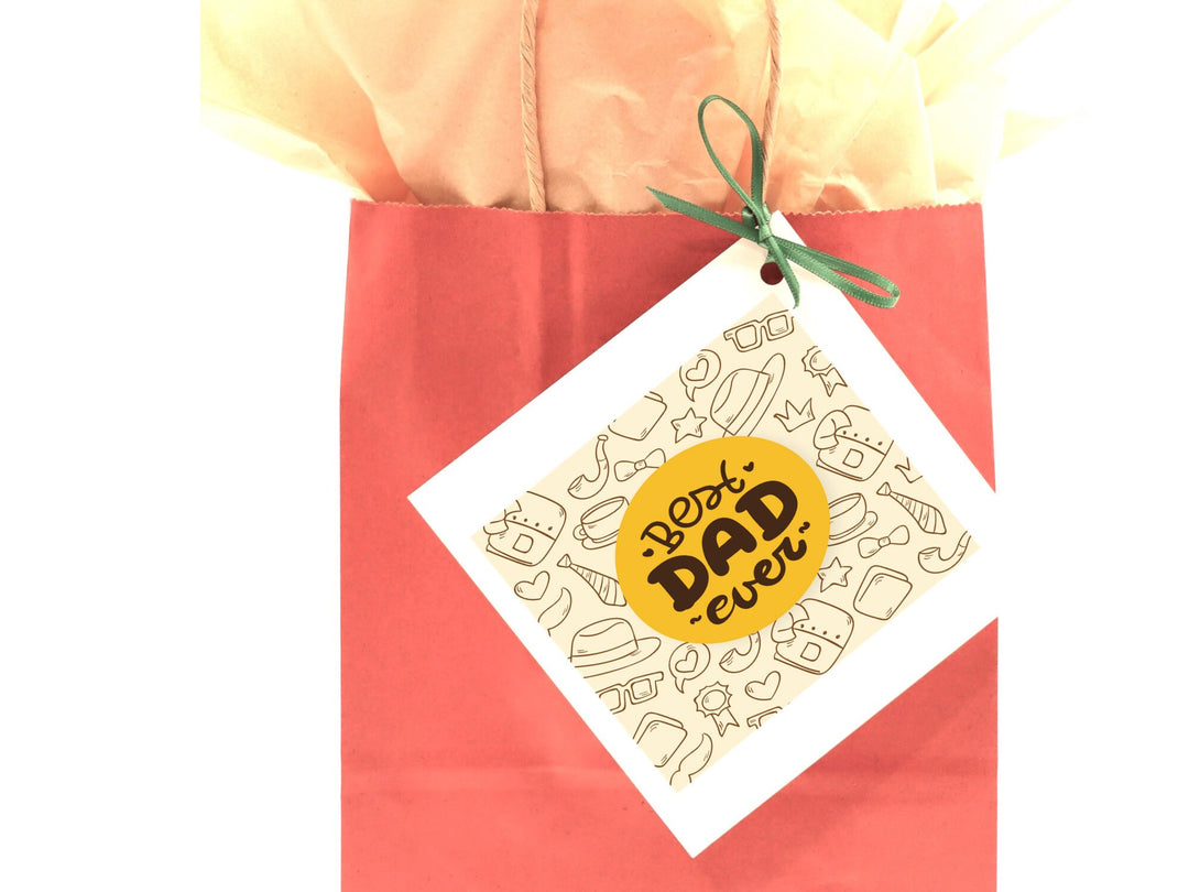 BEST DAD EVER Fathers Day Card, Fathers Day Card For Dad, Simple Dad Birthday Card, Daddy Thank You Card For Special Dad, Gift Bag Tag- on Lucasgift