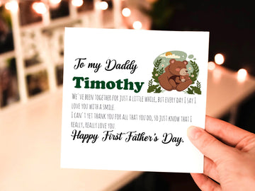 First 1st Fathers Day Card, Funny Fathers Day Card, Custom Dad Card, 1st Fathers Day Gift from Son, Gift Bag Tag- on Lucasgift