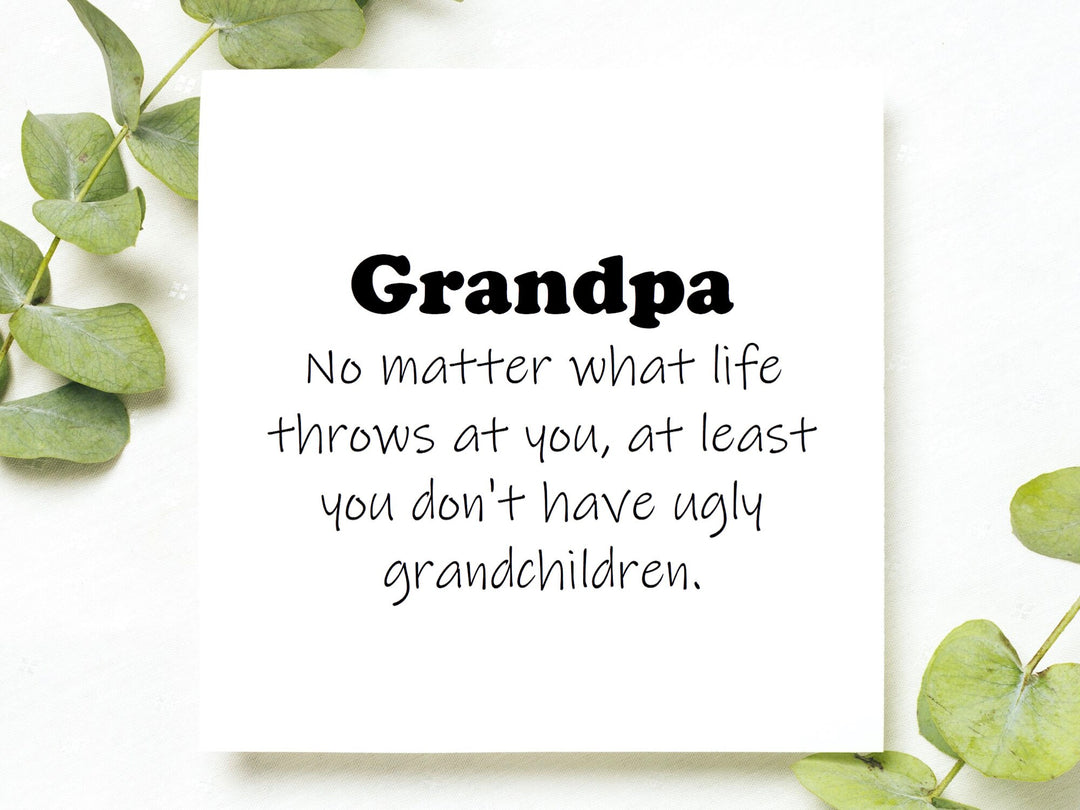 Funny Granddad Birthday Card, Father's Day Card, best Grandkids son daughter, GIFT BAG TAG - humorous humor amusing- on Lucasgift