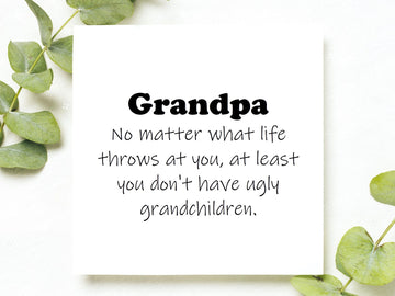 Funny Granddad Birthday Card, Father's Day Card, best Grandkids son daughter, GIFT BAG TAG - humorous humor amusing- on Lucasgift