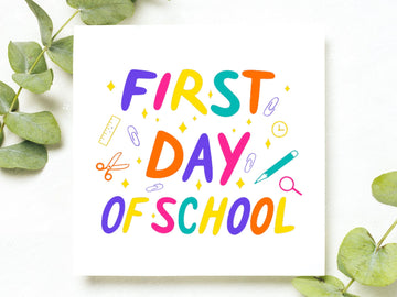 First Day of School Card For Daughter, Granddaughter, Good Luck Card, Back To School Card, 1st Day of Primary, Nursery, Secondary School- on Lucasgift