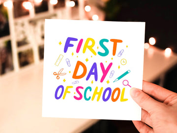 First Day of School Card For Daughter, Granddaughter, Good Luck Card, Back To School Card, 1st Day of Primary, Nursery, Secondary School- on Lucasgift