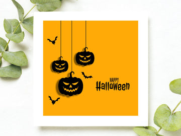 Cute Halloween Card, Boo Ghost Pumpkin Spooky Halloween Card, Boo Card, Cards for Halloween, Halloween Greeting Cards- on Lucasgift