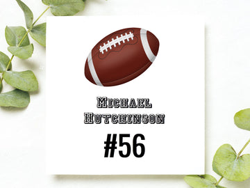 Football Card, Football Team Gifts, Football Senior Night Gifts, Personalized Football Gifts, Gift Tag, End of Season, Football Banquet- on Lucasgift