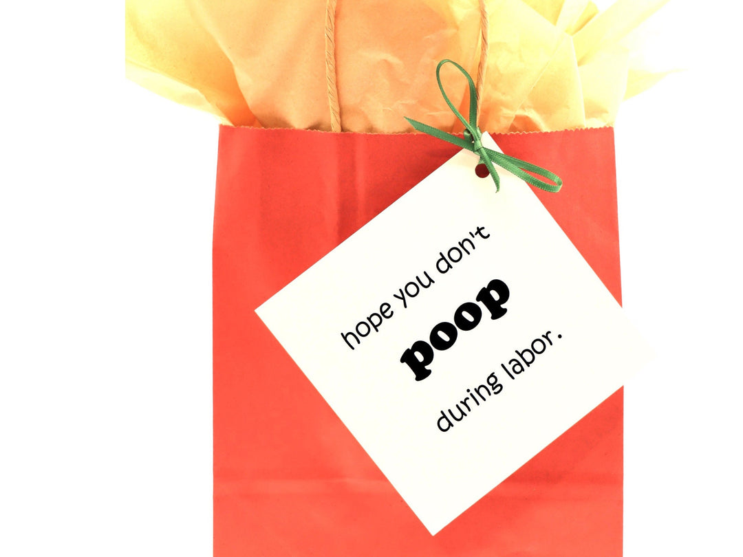 hope you don't poop during labor, pregnancy card, expecting mom gift, baby shower gift basket, funny baby shower card, baby gift- on Lucasgift
