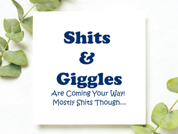 Shits & Giggles Card, Baby Card, Baby Shower Card, Card for New Mum, Card for New Baby, Hello Card, New Arrival Card, Pregnancy Card- on Lucasgift
