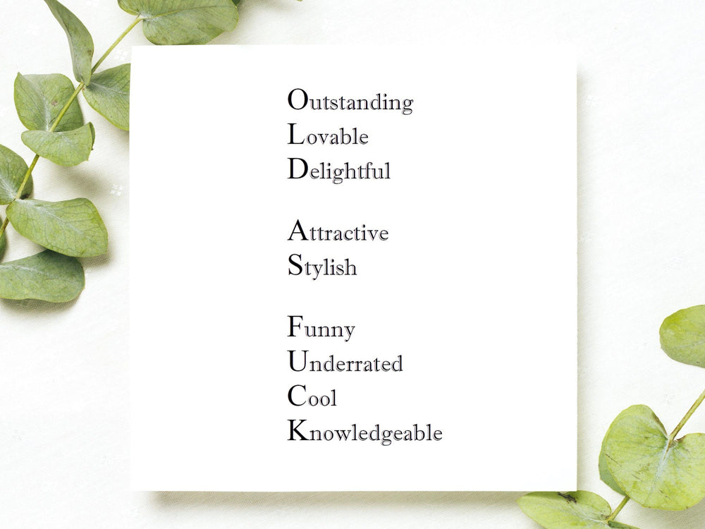 RUDE and FUNNY Birthday Card, Just because card, funny birthday card, for her, for him, sarcastic cards- on Lucasgift