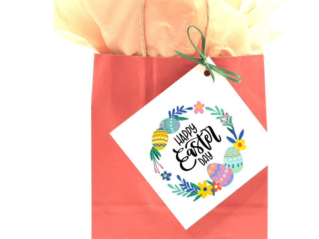 Happy Easter Gift BAG TAG, Happy Easter Gifts for Daughter Granddaughter Grandson Son Easter Cards for Wife Mum Bunny Basket Egg Card- on Lucasgift