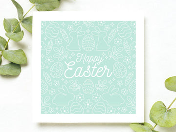 Happy Easter Gift BAG TAG, Happy Easter Gifts for Daughter Granddaughter Grandson Son Easter Cards for Wife Mum Bunny Basket Egg Card- on Lucasgift