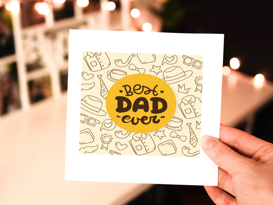 BEST DAD EVER Fathers Day Card, Fathers Day Card For Dad, Simple Dad Birthday Card, Daddy Thank You Card For Special Dad, Gift Bag Tag- on Lucasgift