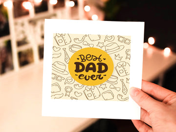 BEST DAD EVER Fathers Day Card, Fathers Day Card For Dad, Simple Dad Birthday Card, Daddy Thank You Card For Special Dad, Gift Bag Tag- on Lucasgift