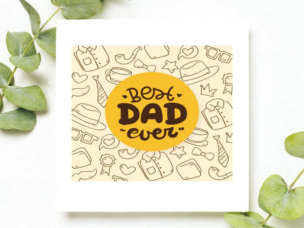 BEST DAD EVER Fathers Day Card, Fathers Day Card For Dad, Simple Dad Birthday Card, Daddy Thank You Card For Special Dad, Gift Bag Tag- on Lucasgift
