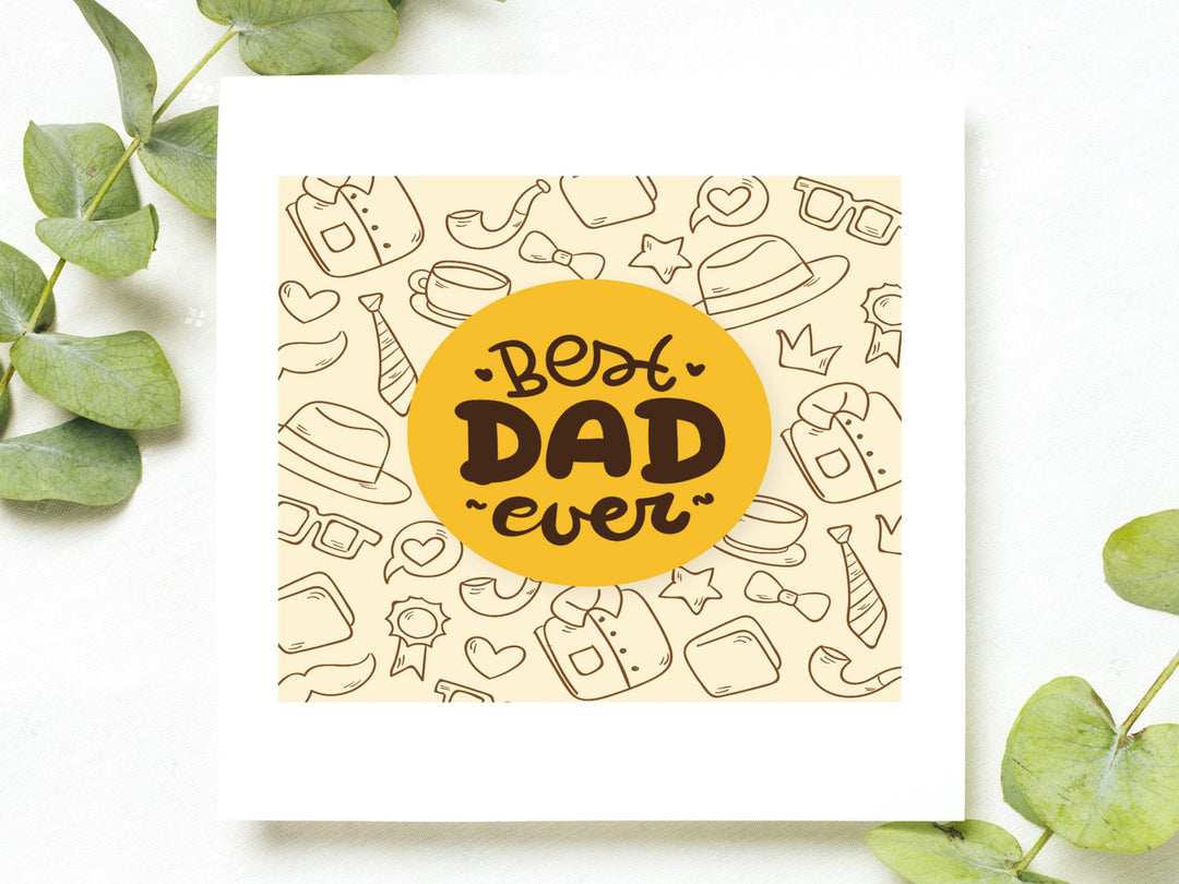 BEST DAD EVER Fathers Day Card, Fathers Day Card For Dad, Simple Dad Birthday Card, Daddy Thank You Card For Special Dad, Gift Bag Tag- on Lucasgift
