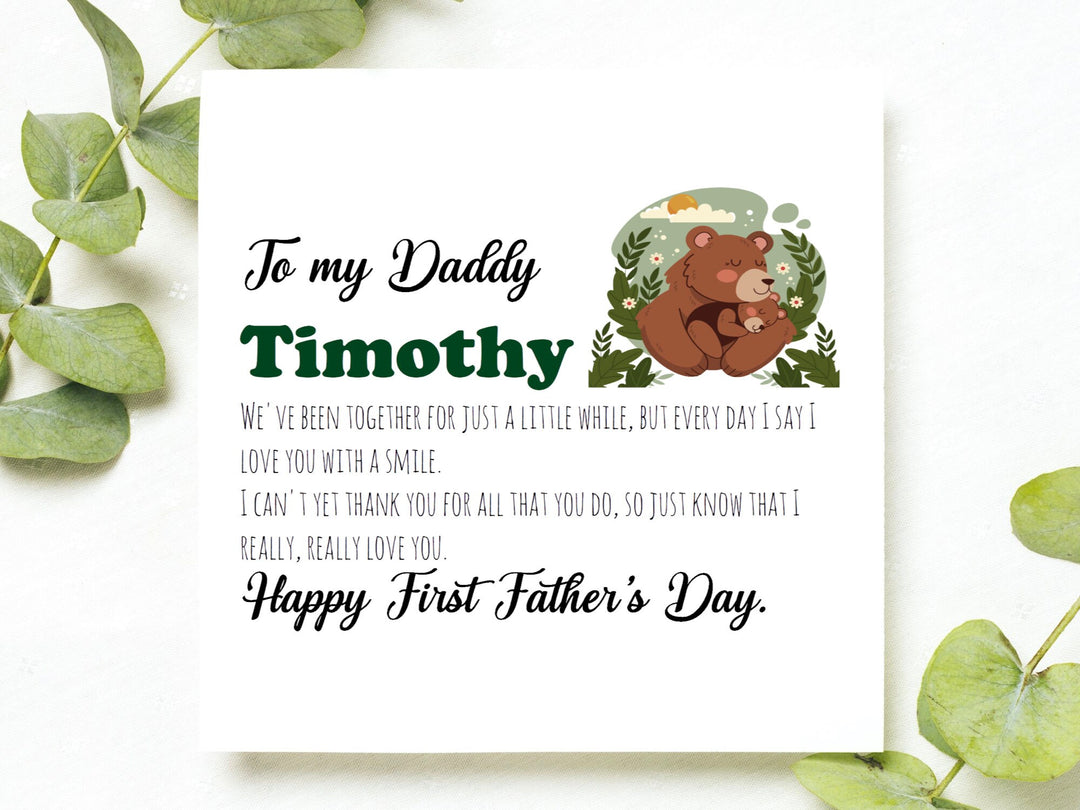 First 1st Fathers Day Card, Funny Fathers Day Card, Custom Dad Card, 1st Fathers Day Gift from Son, Gift Bag Tag- on Lucasgift